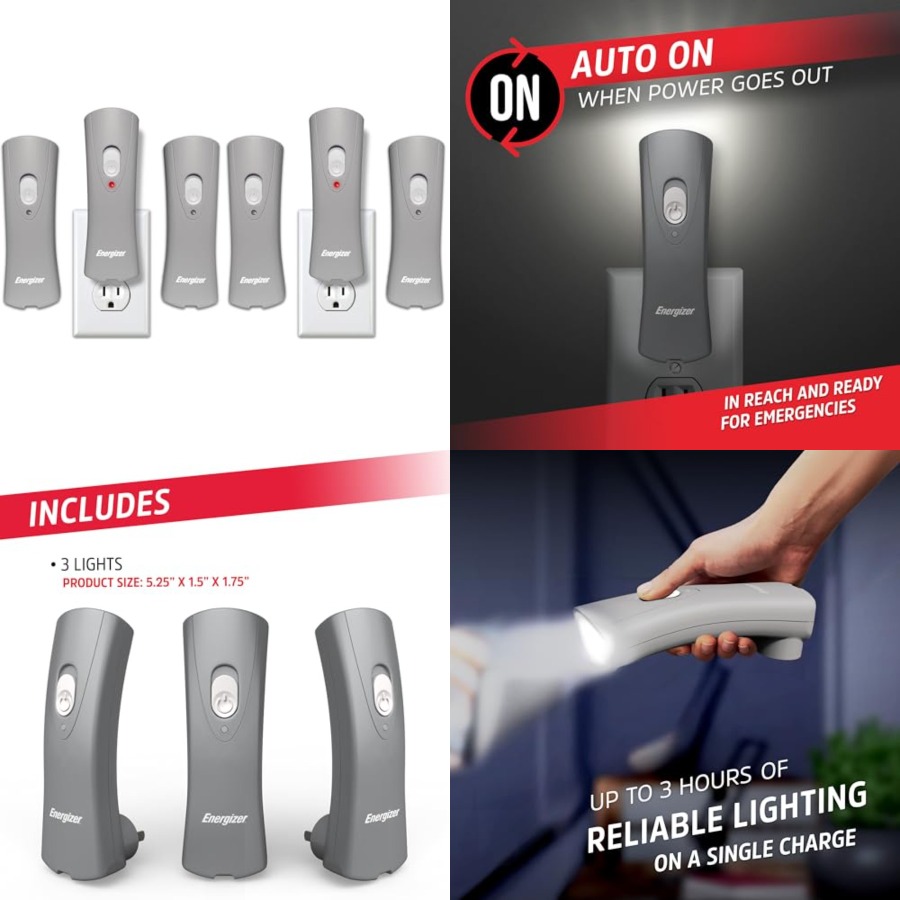 Power Outage Light - Auto-On LED Flashlights Rechargeable for Home