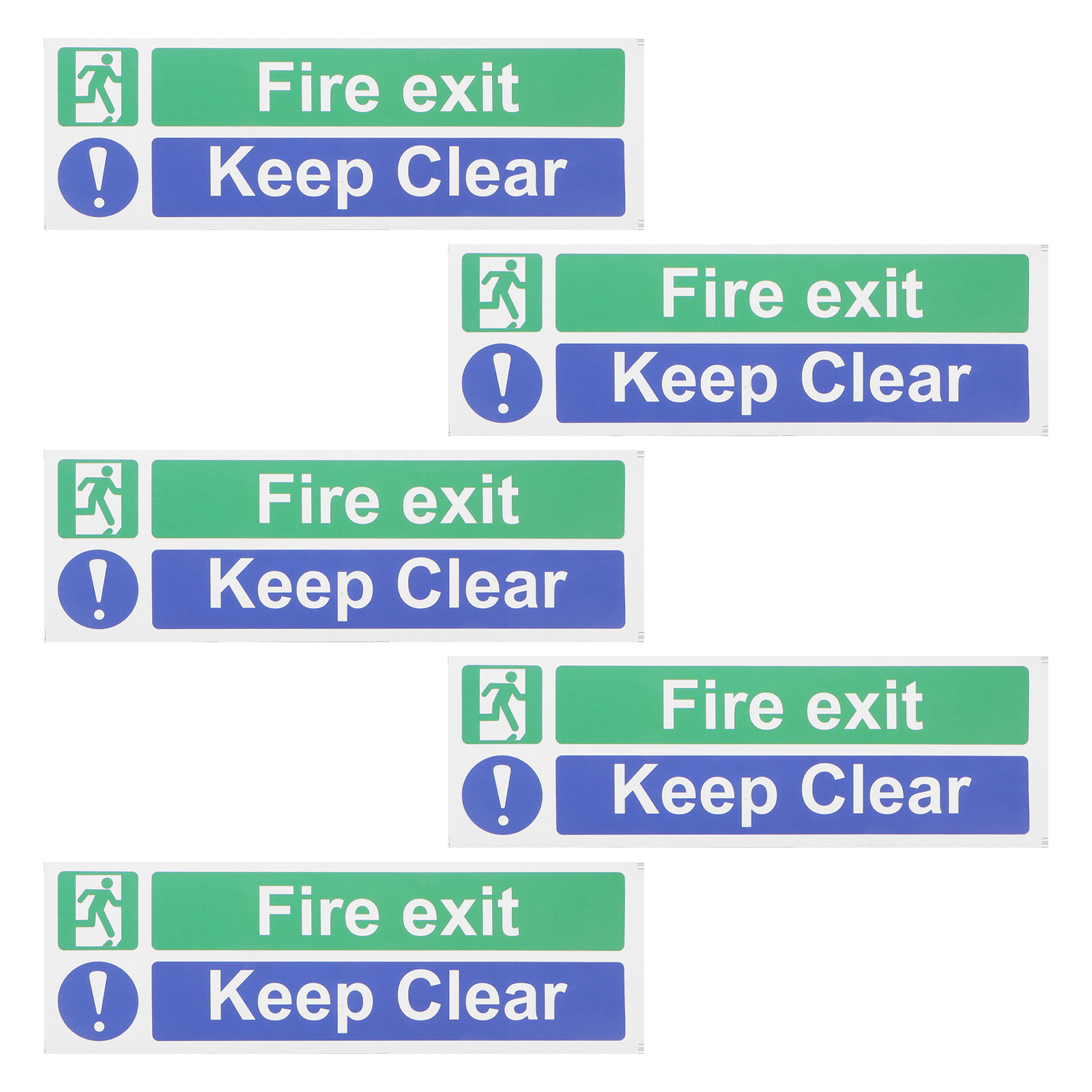 Emergency Exit Sign - 5Pcs Keep Exit Clear Sticker High