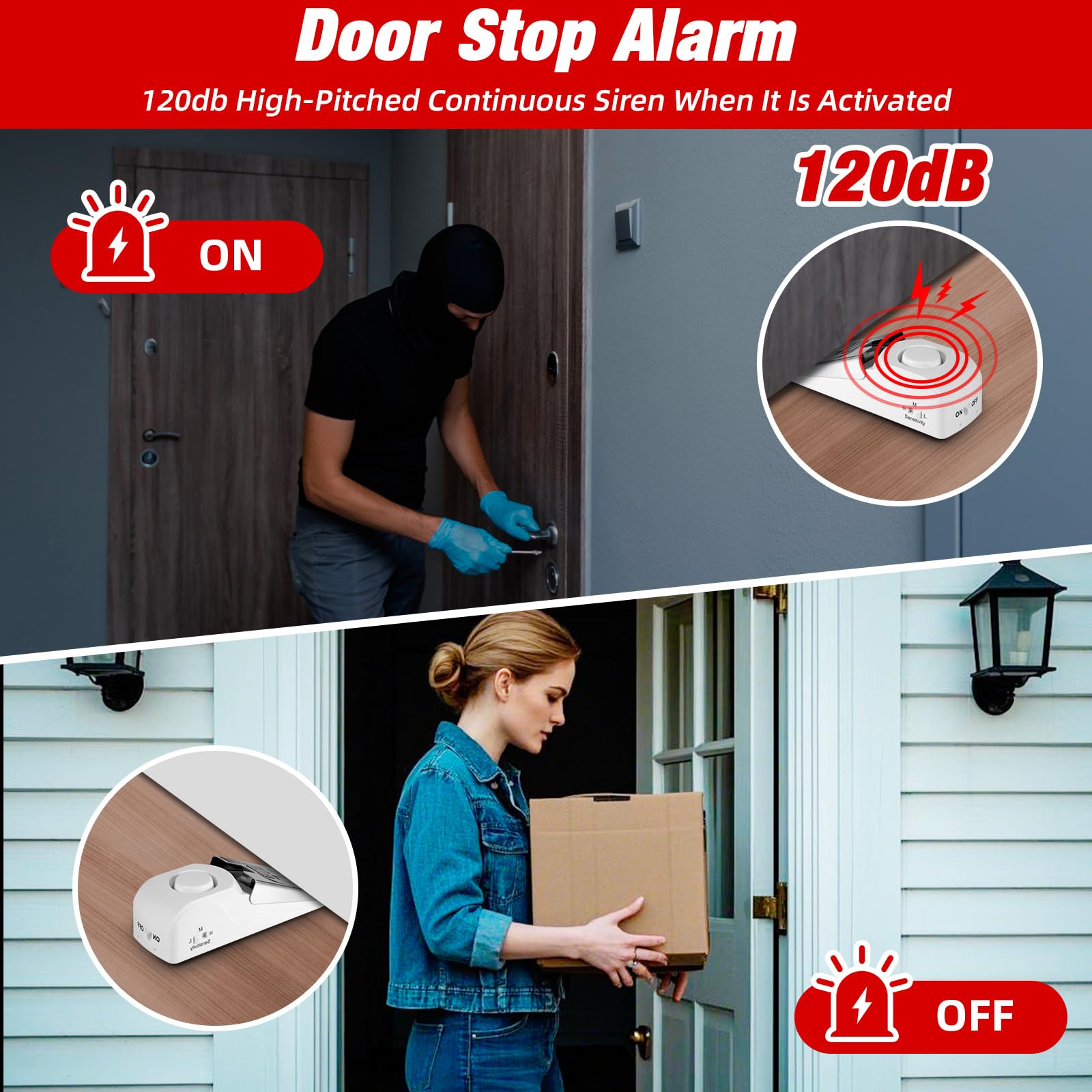 Portable Door Stop Alarm Trave - Door Stop Alarm avaliação e preço