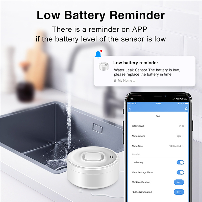 Tuya Smart WIFI Water Leak Sen - Water Alarm Sensor avaliação e preço
