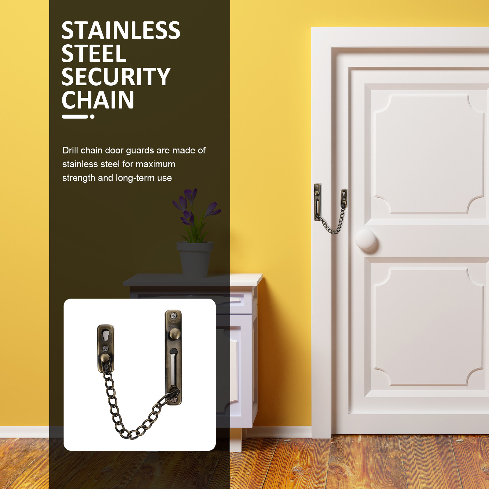 Punch-Free Childproof Door Cha - Security Chain Door avaliação e preço