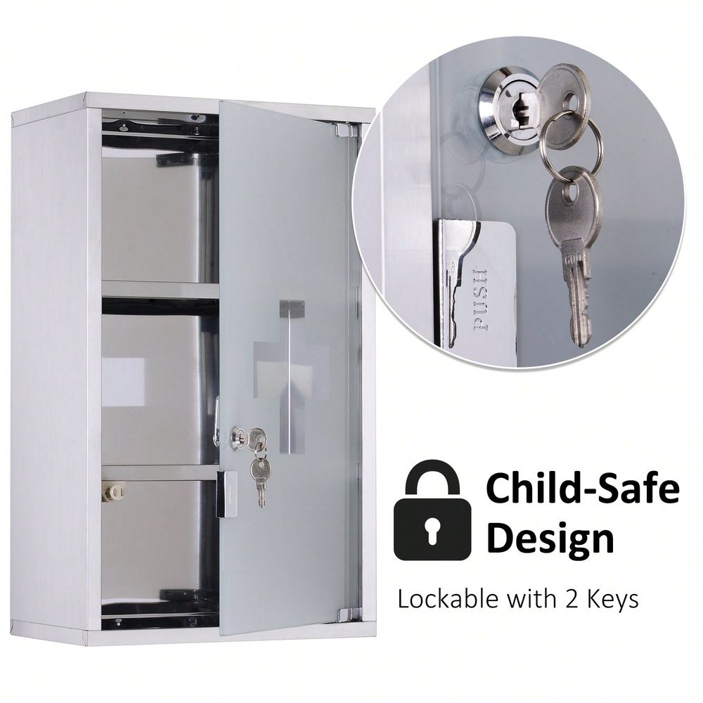 Wall Medicine Cabinet With Loc - Medicine Cabinet Lock avaliação e preço