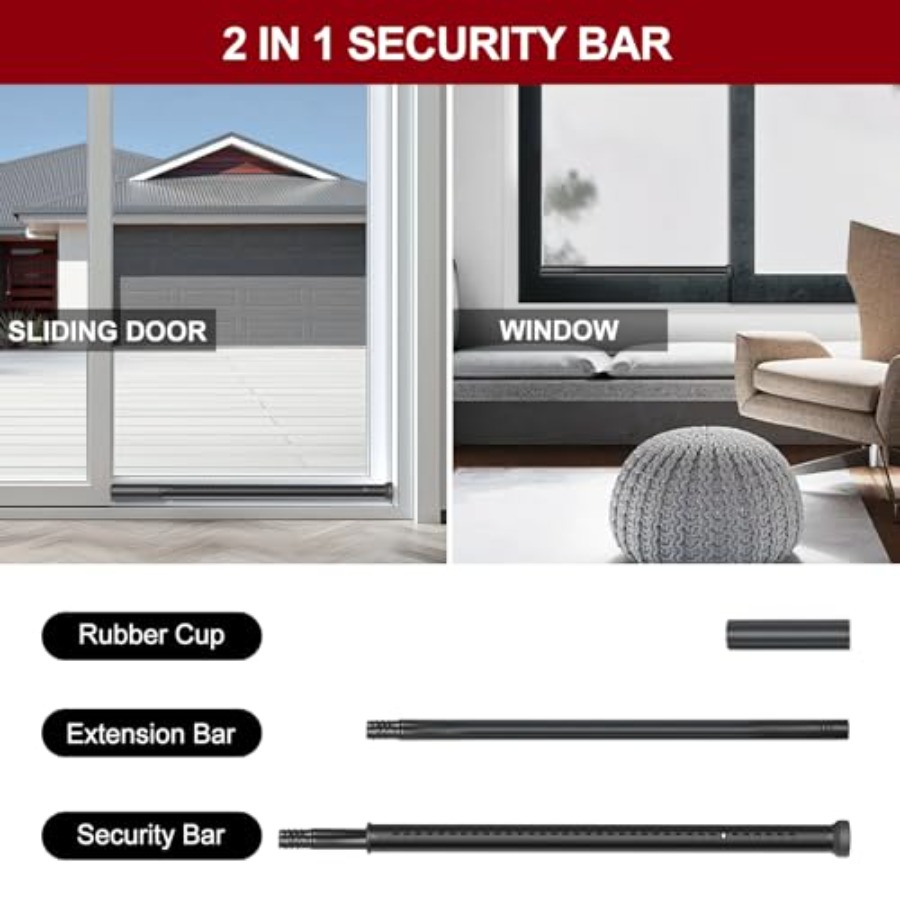 Sliding Door Security Bar, Hea - Window Lock Bar avaliação e preço