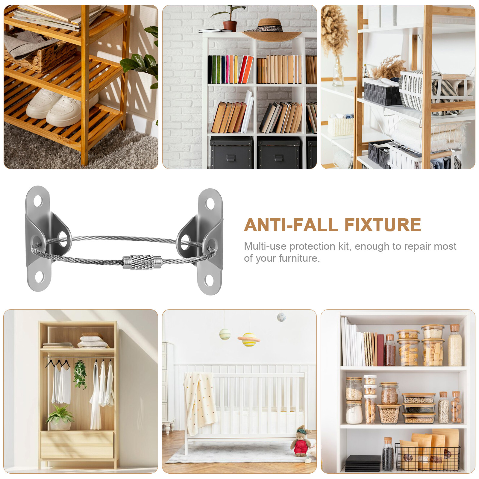6Sets Furniture Anti Tip Wall  - Earthquake Anchor Strap avaliação e preço