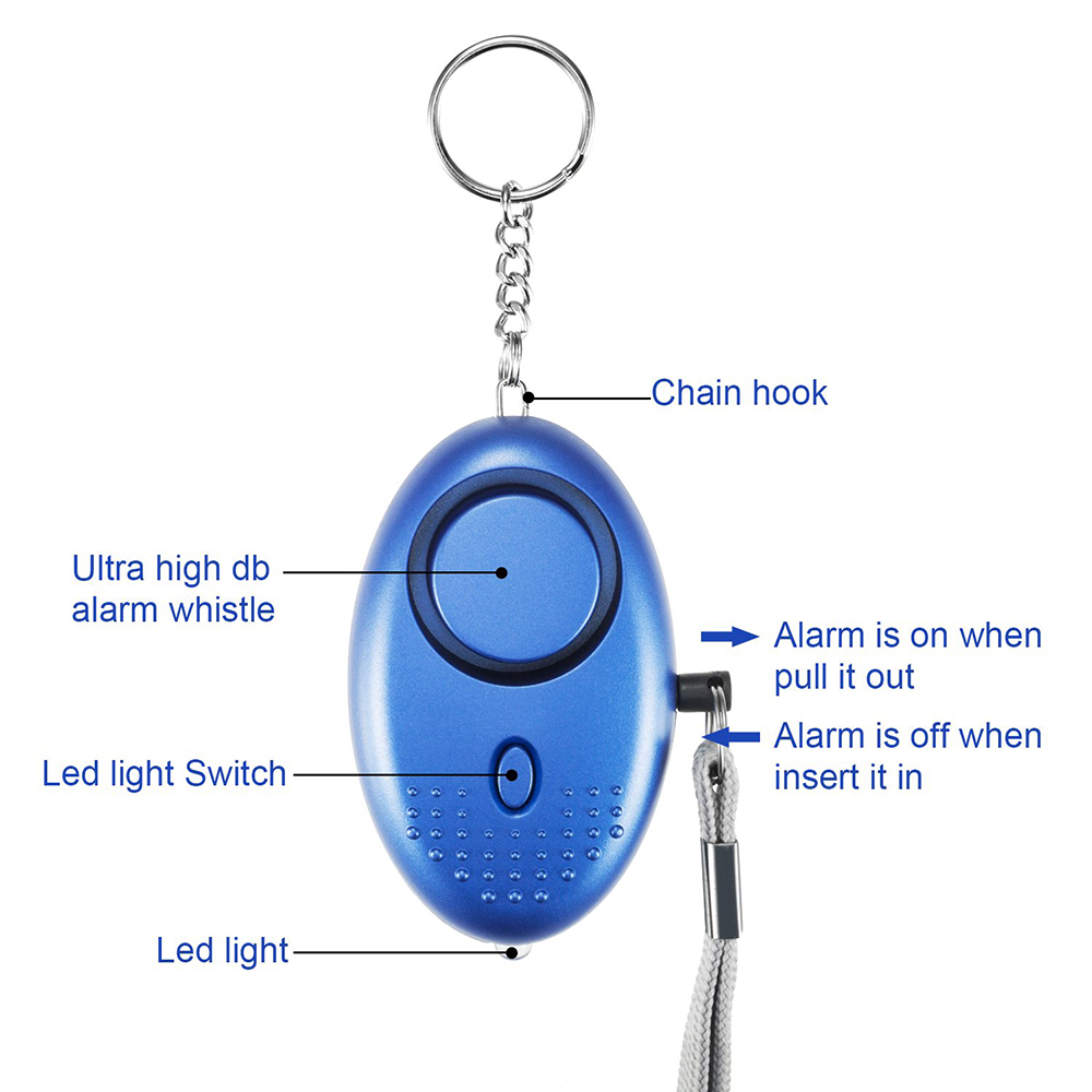 130DB Siren Song LED Portable  - Personal Alarm Keychain avaliação e preço