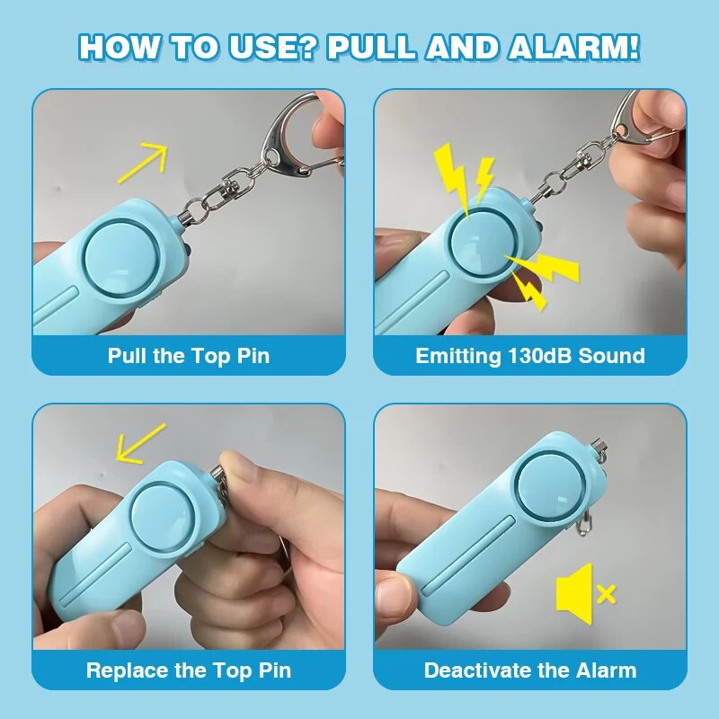 Personal Security Alarm Self D - Personal Alarm Keychain avaliação e preço