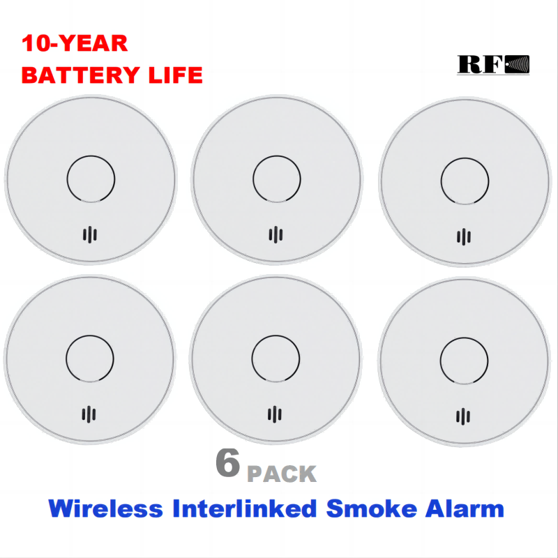 Wireless Interlinked Smoke Ala - Smoke Detector Interconnected avaliação e preço