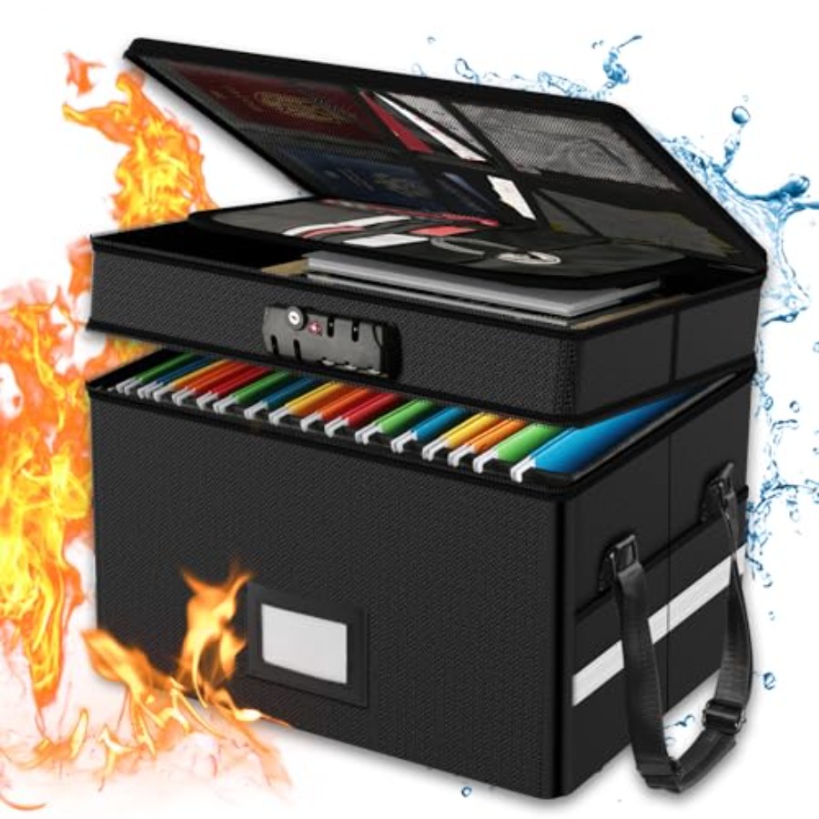 Fireproof Document Box with Lo - Fire Safe Document avaliação e preço