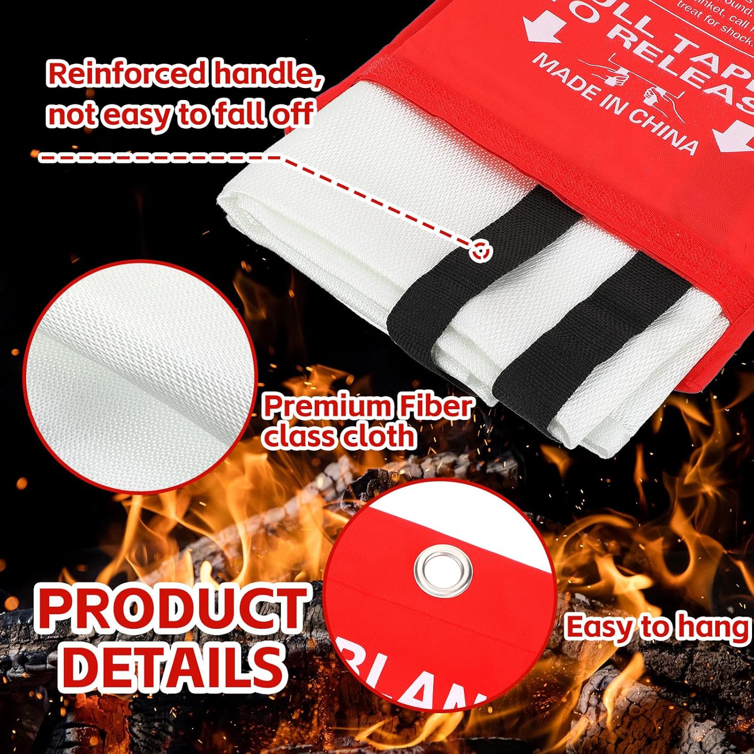 12 Pack Fire Blankets 39x39 In - Fire Blanket Kitchen avaliação e preço