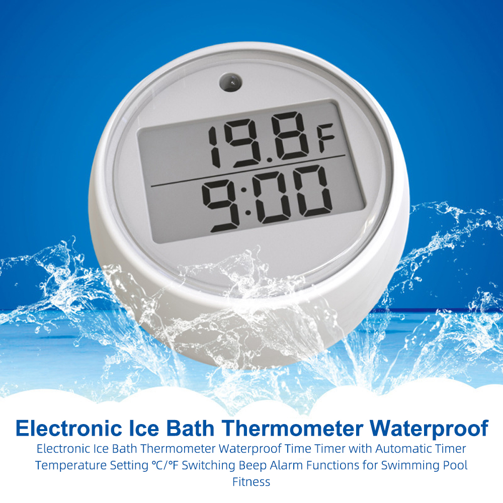 1PC Ice Bath Thermometer with  - Pool Alarm Float avaliação e preço
