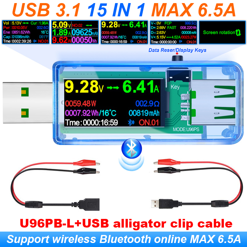 15 IN 1 USB 3.1 Tester DC Digi - Co Detector Plug avaliação e preço