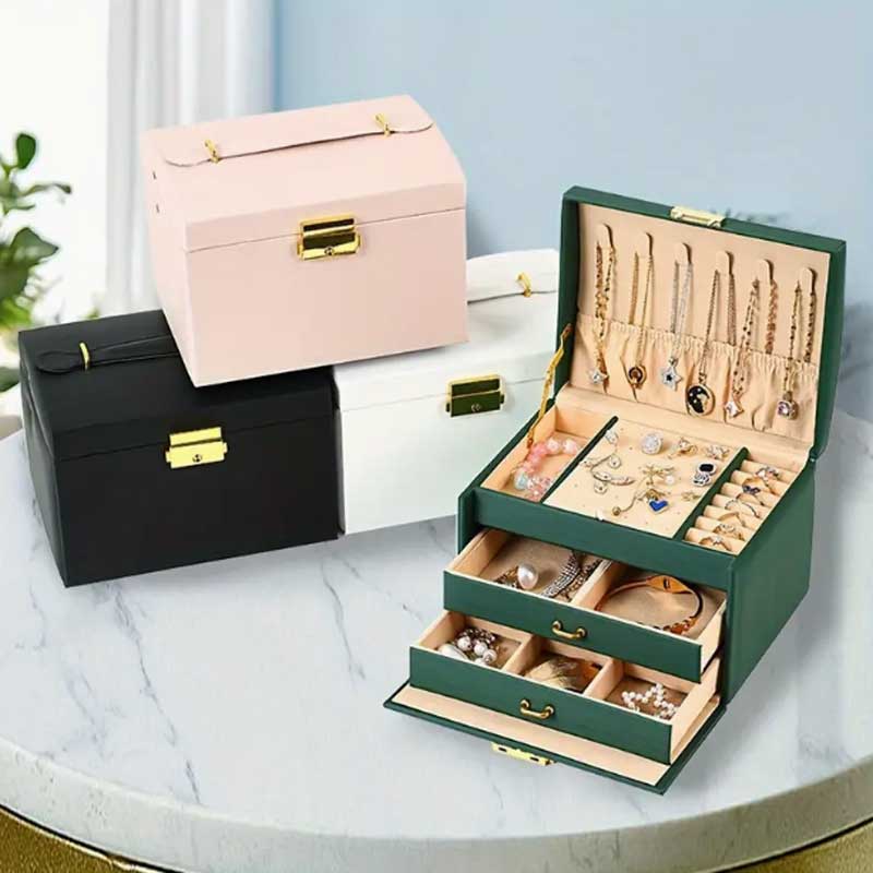 Three Drawer Handheld Jeweller - Lockbox Key Secure avaliação e preço