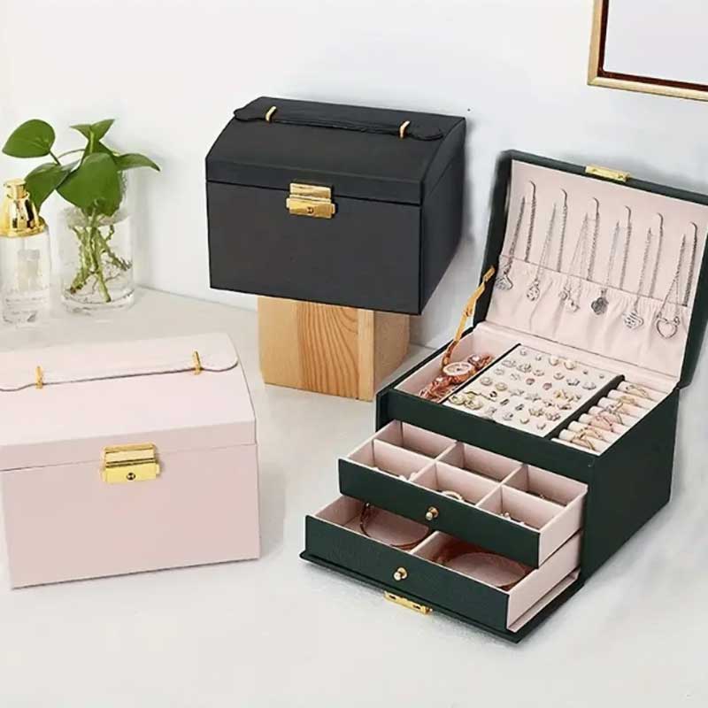 Three Drawer Handheld Jeweller - Lockbox Key Secure avaliação e preço