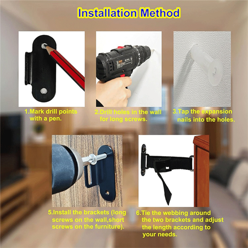 Fresh Anti Tip Furniture Ancho - Earthquake Anchor Strap avaliação e preço