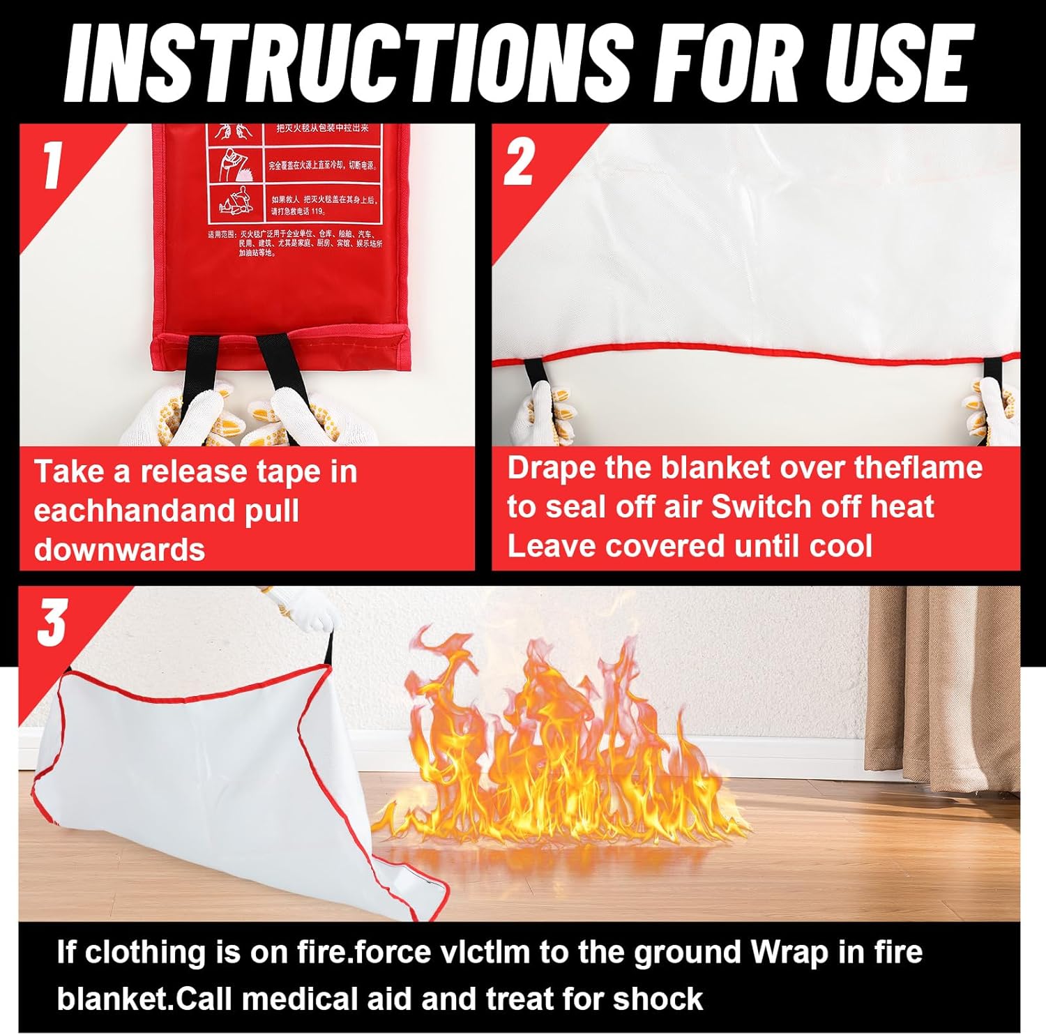 30 Pcs Fire Blankets 40x40 Inc - Fire Blanket Kitchen avaliação e preço