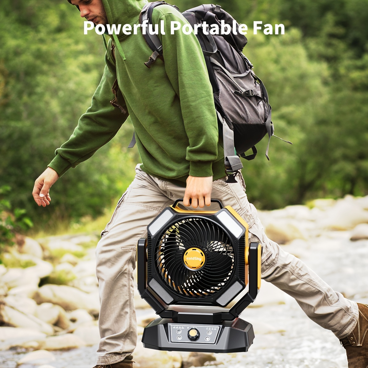 coldSky  Camping Fan, Battery  - Power Outage Light avaliação e preço