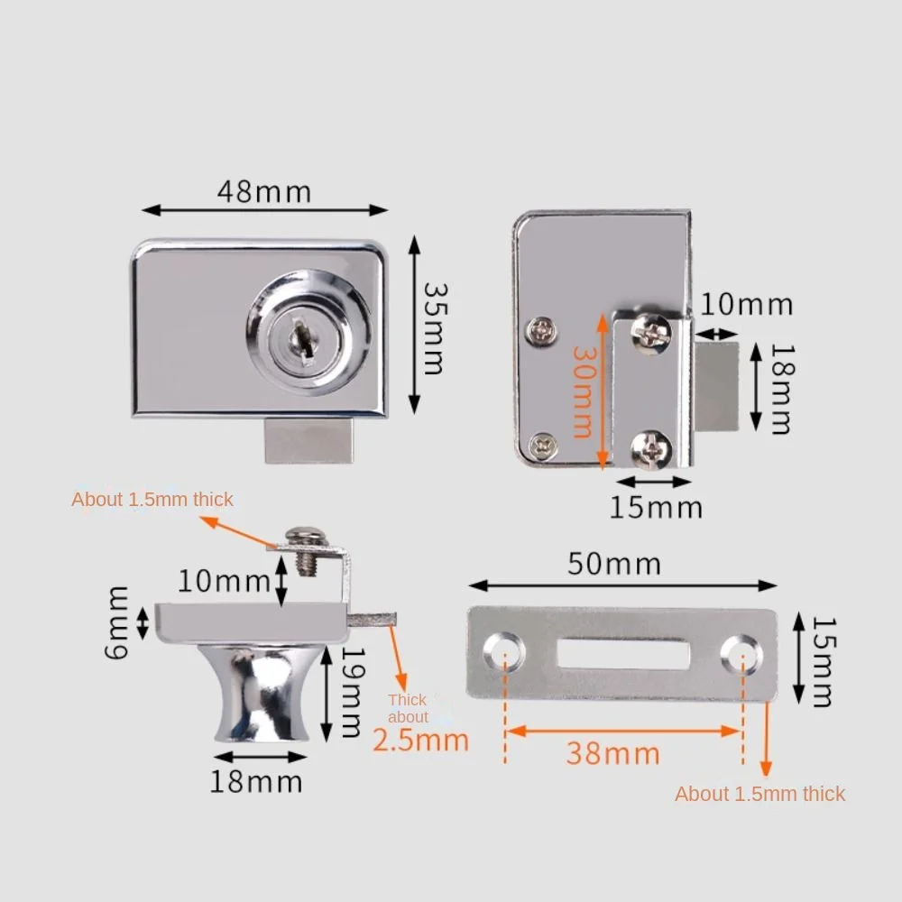 Metal Single Double Swinging G - Medicine Cabinet Lock avaliação e preço