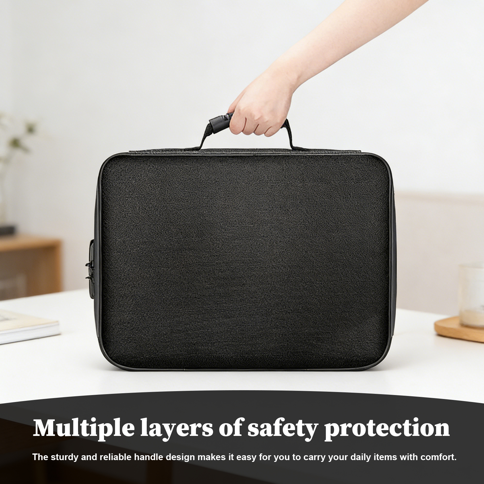 Fireproof Document Bag with Lo - Fire Safe Document avaliação e preço