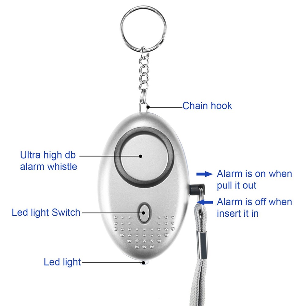130dB Self Defense Alarm Anti- - Personal Alarm Keychain avaliação e preço