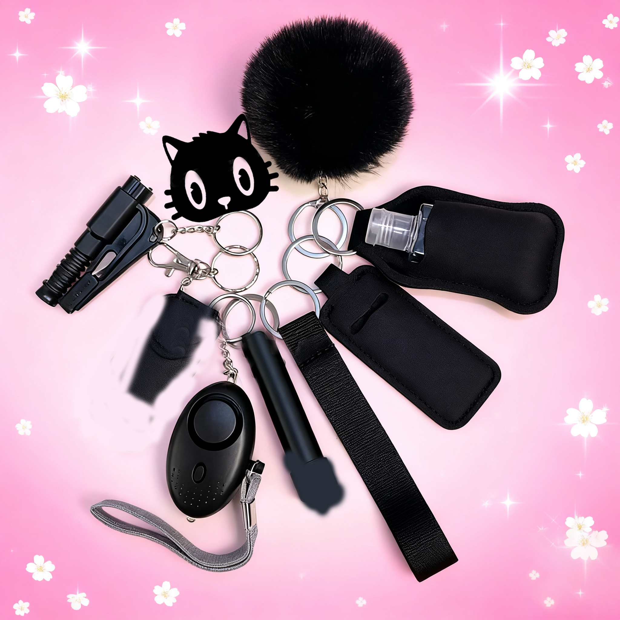 10Pcs Girl Security Self Defen - Personal Alarm Keychain avaliação e preço