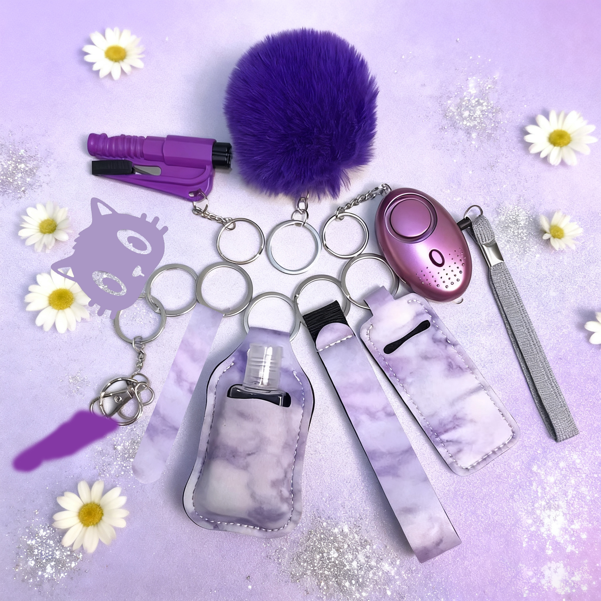 10Pcs Girl Security Self Defen - Personal Alarm Keychain avaliação e preço
