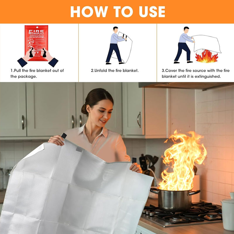 Fire Blanket 1/1.5m Fire Blank - Fire Blanket Kitchen avaliação e preço