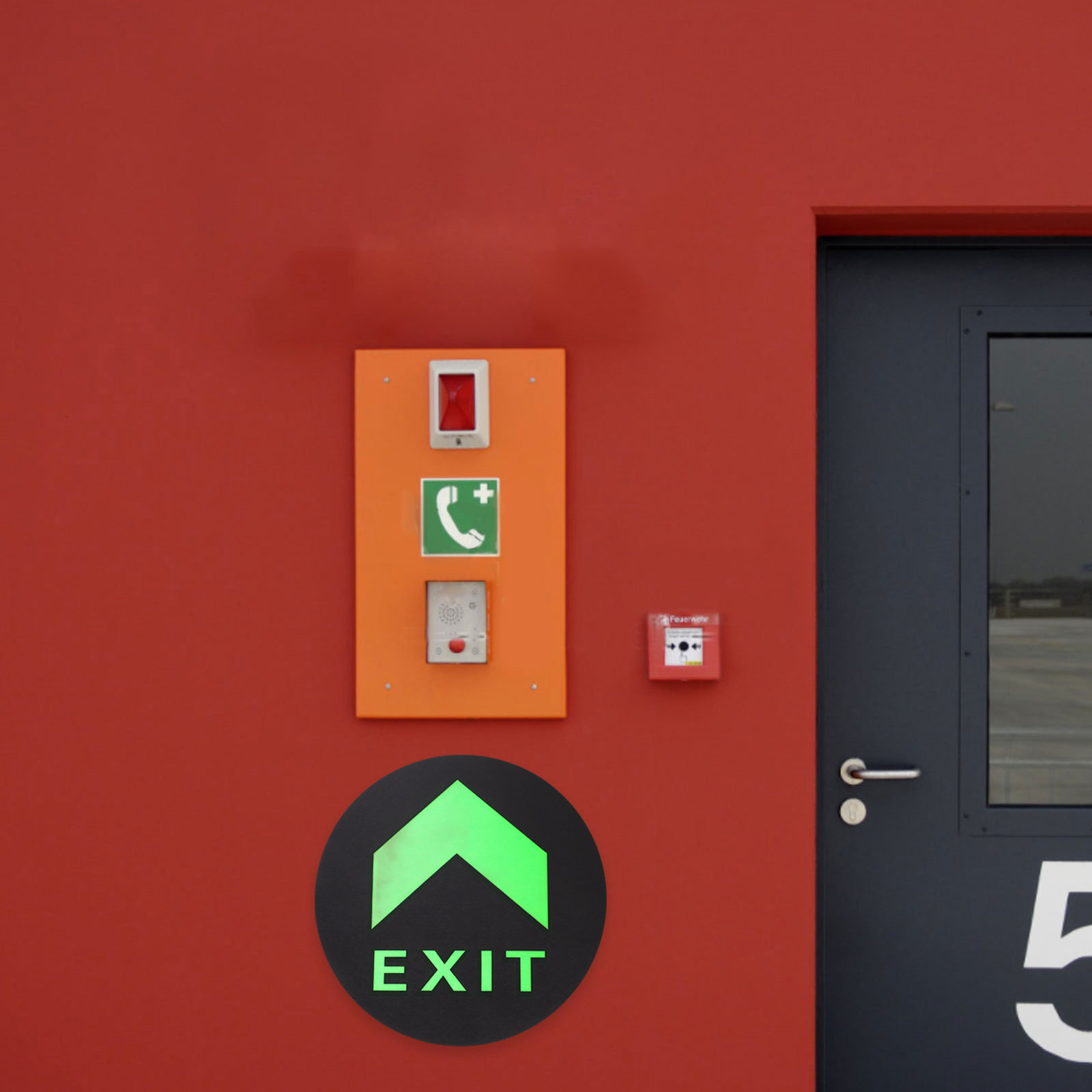 5Pcs Glow in Dark Exit Sign St - Emergency Exit Sign avaliação e preço