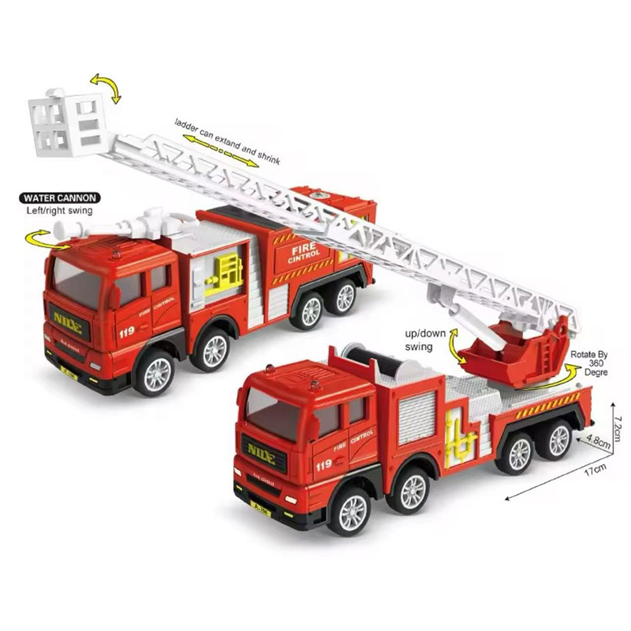 1pc-Alloy Fire Truck 1:32 Simu - Fire Escape Ladder avaliação e preço
