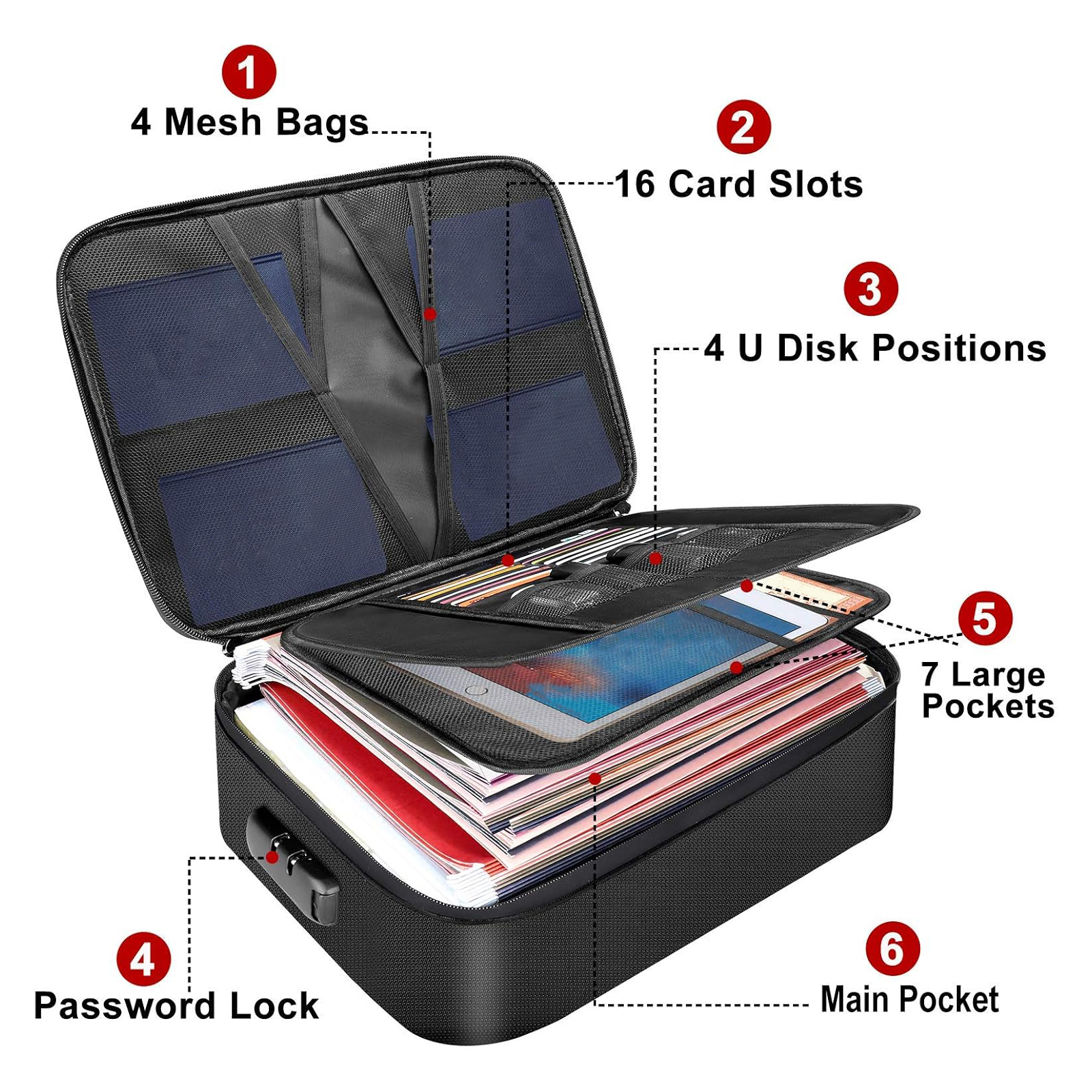 Fireproof Document Bag with Lo - Fire Safe Document avaliação e preço