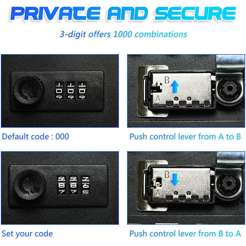 Professional 20 Key Hooks Comb - Lockbox Key Secure avaliação e preço